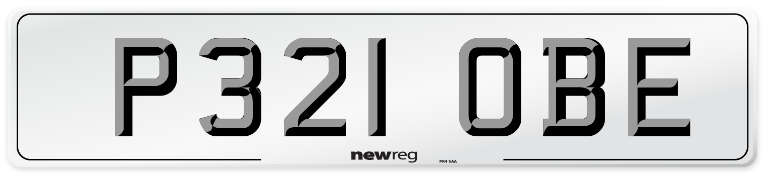 P321 OBE Number Plate from New Reg